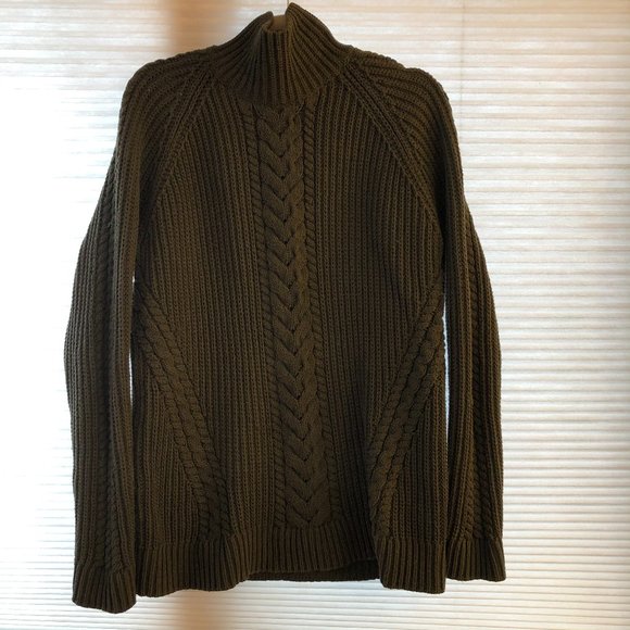 Lululemon Bring the Cozy Cable Green Sweater 8